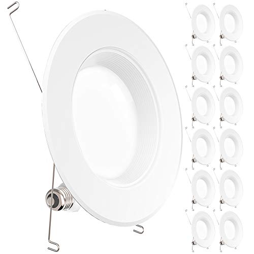 Photo 1 of Sunco Lighting 12 Pack 5/6 Inch LED Recessed Downlight, Baffle Trim, Dimmable, 13W 75W, 5000K Daylight, 965 LM, Damp Rated, Simple Retrofit Installation - UL + Energy Star
