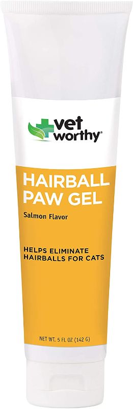 Photo 1 of Vet Worthy Hairball Paw Gel Aid for Cats SALMON FLAVOR, 5 OZ, PACK OF 2

