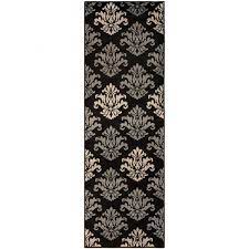 Photo 1 of Casper Damask Floral Area Rug 2.6 Ft. X 8 Ft
