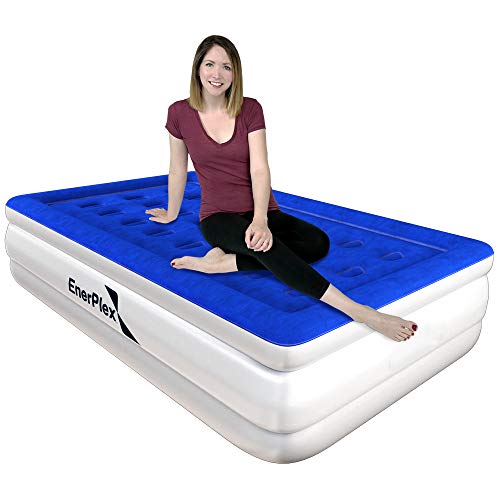 Photo 1 of EnerPlex Premium Dual Pump Luxury Twin Size Air Mattress Airbed with Built in Pump Raised Double High Twin Blow Up Bed for Home Camping Travel
