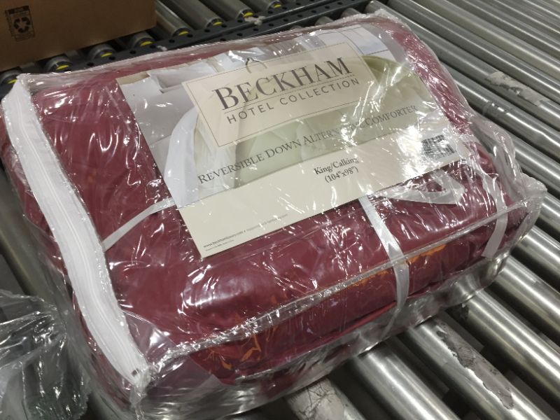 Photo 2 of Beckham Hotel Collection King/Cal King Comforter – 1300 Series Goose Down Alternative Bed Comforters – Luxury King/Cal King Size Blanket - Machine Washable, All-Season Bedding, Duvet Insert - Burgundy
