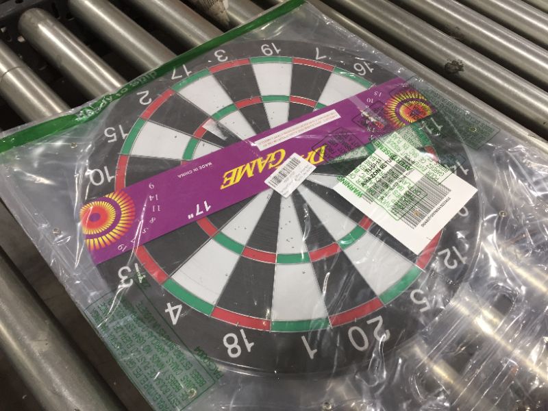 Photo 2 of NC Dart Board Set, Double-Sided Usable 17 Inch Dartboard Game with 6 Metal Tip Darts, Excellent Indoor Game & Outdoor Game for Adults and Teens, Suitable for Party/Office/Family Leisure Sport, etc
