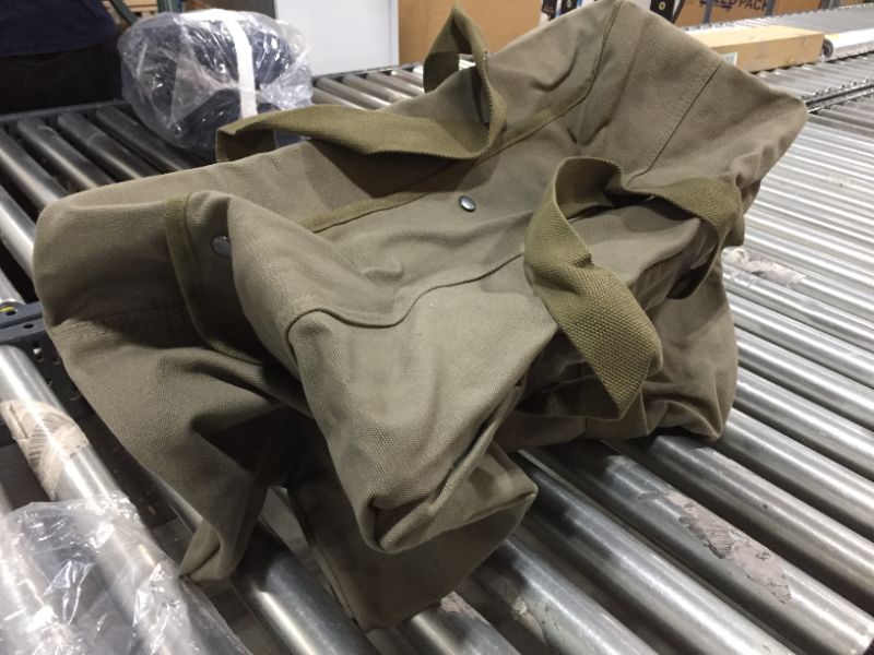 Photo 2 of Hoplite Heavy Duty Canvas Duffel Parachute Cargo Bag, Tactical Military Grade Waxed Army Duffle Bag
