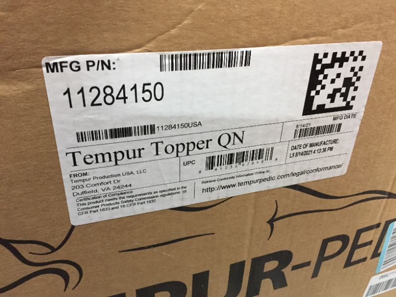 Photo 3 of Tempur-Pedic TEMPUR ProForm Supreme 3-Inch Queen Mattress Topper, Medium Firm, White