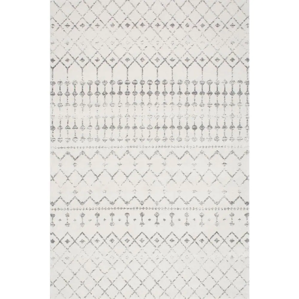 Photo 1 of Blythe Modern Moroccan Trellis Gray 2 ft. x 3 ft. Area Rug