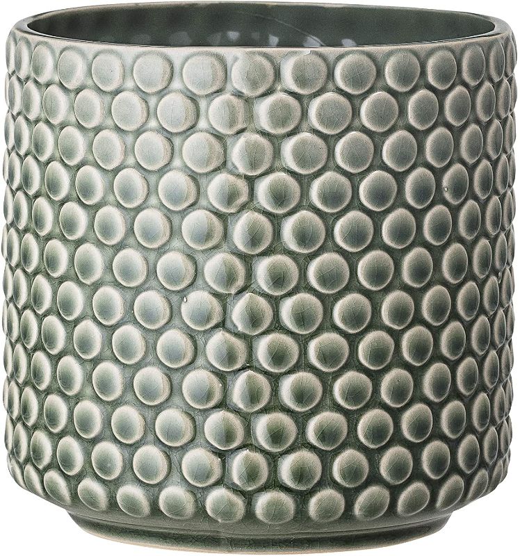 Photo 1 of Bloomingville Flowerpot with Polka Dot Design Size M Green
