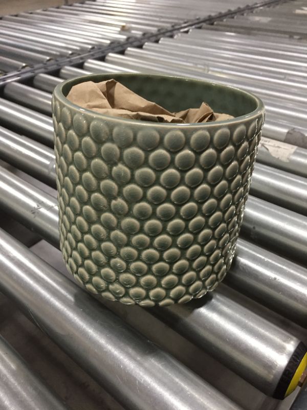 Photo 2 of Bloomingville Flowerpot with Polka Dot Design Size M Green
