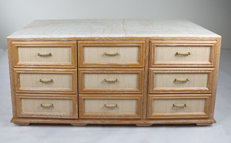 Photo 1 of 3 DRAWER W/ 2 CABINET WOODEN DRESSER 26"W x 73"L x 35"H
