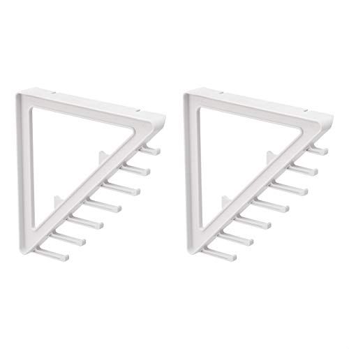 Photo 1 of Amazon Basics Closet Bracket with Extra Diagnoal Storage - Small, White, 2-Pack