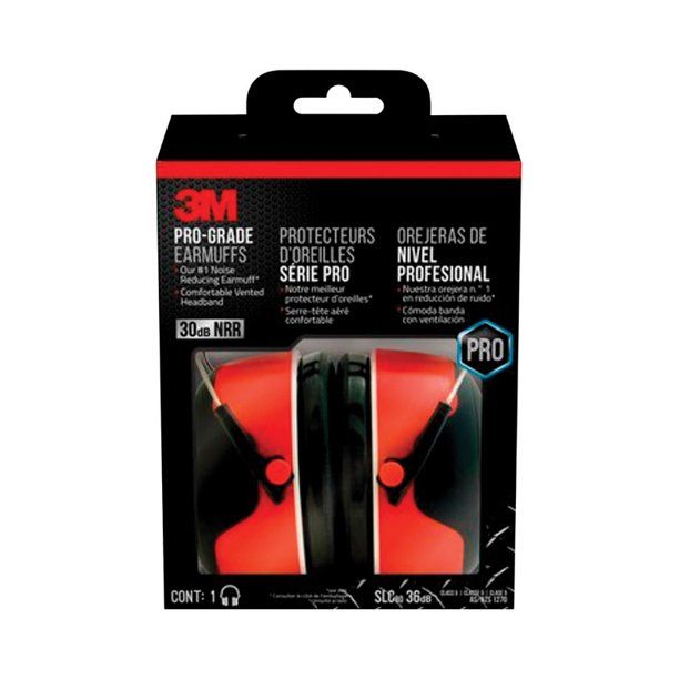 Photo 1 of 3M 30 dB Reusable Steel Earmuffs Black 1 pair