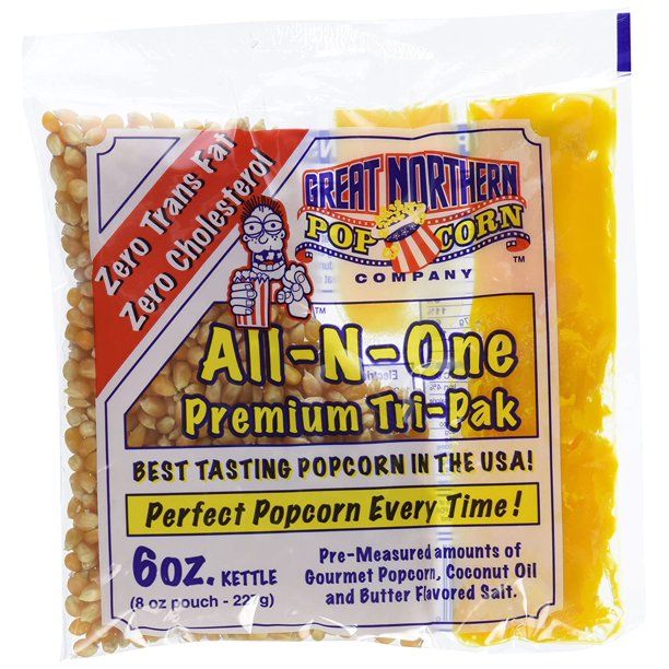Photo 1 of 4067 Great Northern Popcorn 1 Case (12) of 6 Ounce Popcorn Portion Packs Kit Cinema