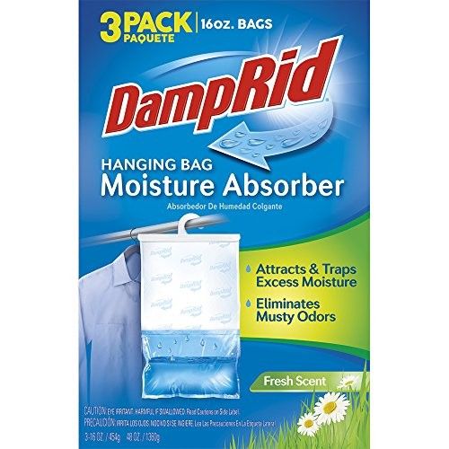 Photo 1 of DampRid Hanging Bag FGAM86 Fresh Scent 16-ounce, 3-Pack