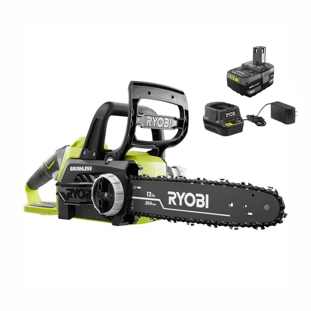 Photo 1 of Ryobi One+ 12 In. 18-volt Brushless Lithium-ion Electric Cordless Chainsaw