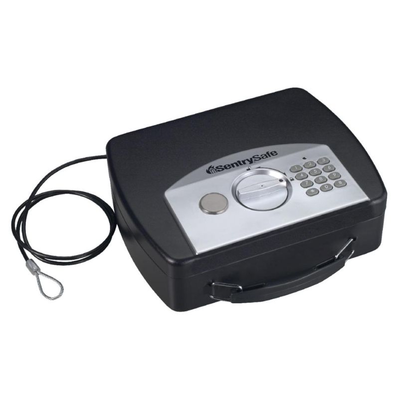 Photo 1 of SentrySafe 0.08 cu. ft. Set Your Own Combination Portable Security Safe, Black