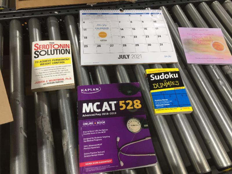Photo 1 of BOX LOT OF ASSORTED BOOKS AND OFFICE ITEMS, 5 COUNT