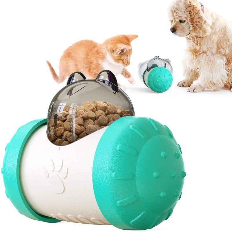 Photo 1 of Bestio Pet Slow Feeder Toy Dog Food Dispenser Toy Cat Treat Toy Non-Battery Self Rotating Interactive Dog Cat Toy Puzzle Feeder for Indoor Dog Cat IQ Active Stimulation
