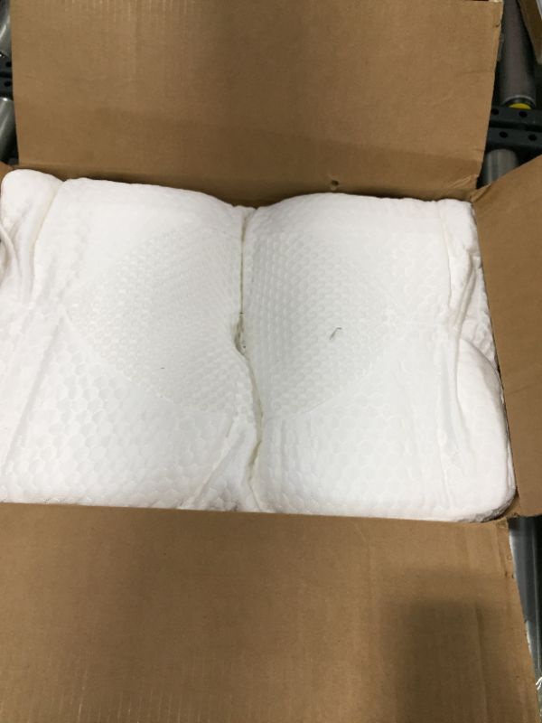 Photo 1 of Elviros Cervical Memory Foam Pillow, Contour Pillows for Neck and Shoulder Pain, Ergonomic Orthopedic Sleeping Neck Contoured Support Pillow for Side Sleepers, Back and Stomach Sleepers (White)
