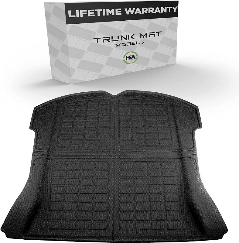 Photo 1 of #1 Tesla Model 3 Trunk Mat - Fits 2017 - 2022 Ultimate All Weather & All Season Waterproof 3D Floor Liner - Trunk Mat - Black Interior Accessories Without Logo (Trunk Mat)