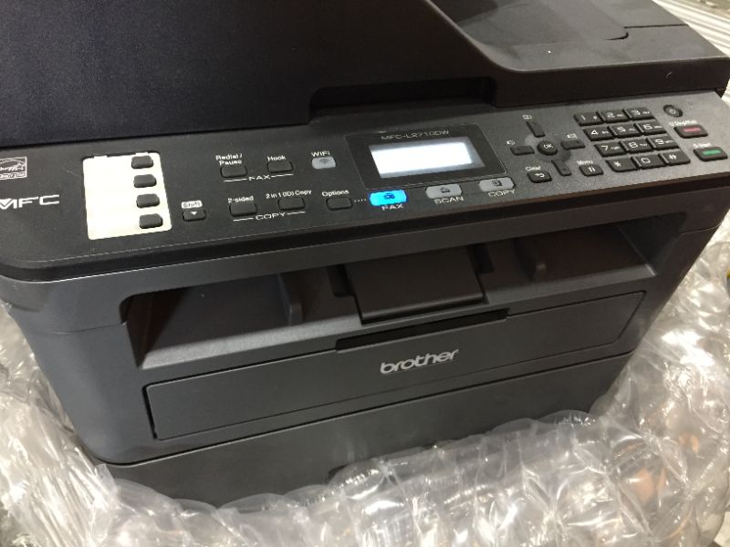 Photo 4 of Brother Monochrome Laser Printer, Compact All-In One Printer, Multifunction Printer, MFCL2710DW, Wireless Networking and Duplex Printing, REFURBISHED