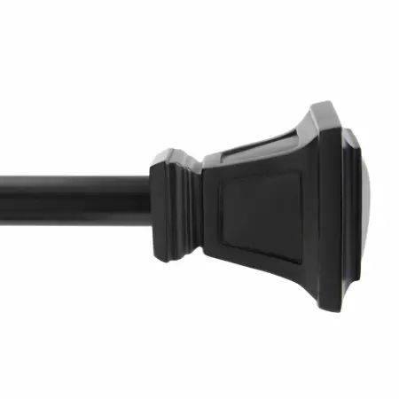 Photo 1 of 48"-86" Seville Standard Decorative Window Curtain Rod Matte Black - Kenney