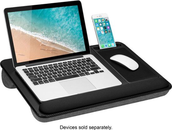 Photo 1 of LapGear - Home Office Pro Lap Desk for 15.6" Laptop - Black Carbon