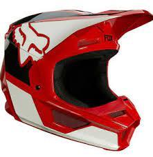 Photo 1 of FOX RACING V1 REVN HELMET - RED/WHITE---Youth  large Size
