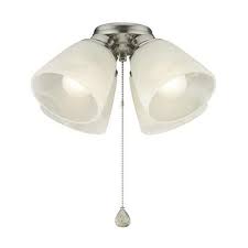 Photo 1 of Harbor Breeze 4-Light Brushed Nickel LED Ceiling Fan Light Kit | 40419
