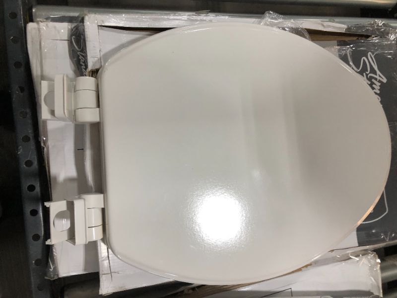 Photo 1 of American Standard Moments White Elongated Slow-Close Toilet Seat