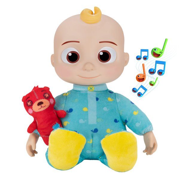 Photo 1 of Jazwares CMW0016 Cocomelon Musical Bedtime JJ Doll with a Soft Plush Tummy and Roto Head
