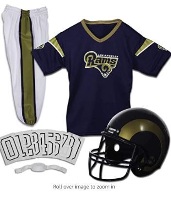 Photo 1 of Franklin Sports NCAA Kids Football Uniform Set - NFL Youth Football Costume for Boys & Girls - Set Includes Helmet, Jersey & Pants
