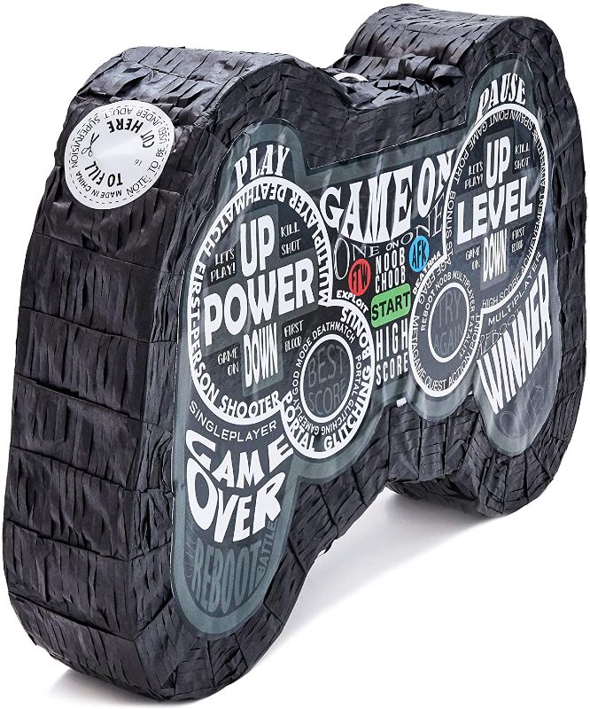 Photo 1 of Juvale Small Video Game Controller Pinata for Birthday Gamer Party Decorations, 16.5 x 11 x 3 Inches
