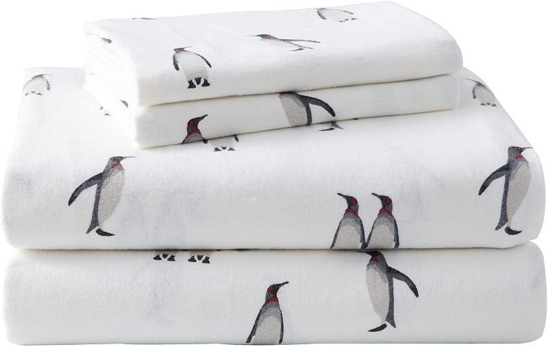 Photo 1 of Eddie Bauer - Flannel Collection - 100% Premium High Quality Cotton Bedding Sheet Set, Pre-Shrunk & Brushed For Extra Softness, Comfort, and Cozy Feel, King, Rookeries
