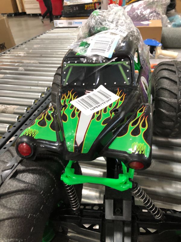 Photo 1 of Monster Jam Official Mega Grave Digger All-Terrain Remote Control Monster Truck with Lights - 1:6 Scale
