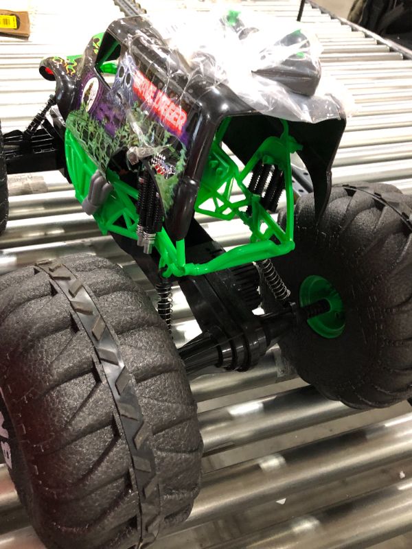 Photo 1 of Monster Jam Official Mega Grave Digger All-Terrain Remote Control Monster Truck with Lights - 1:6 Scale
