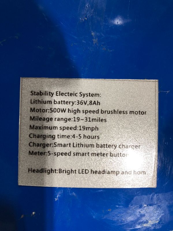 Photo 4 of li-ion battery stability electric system motor:500w