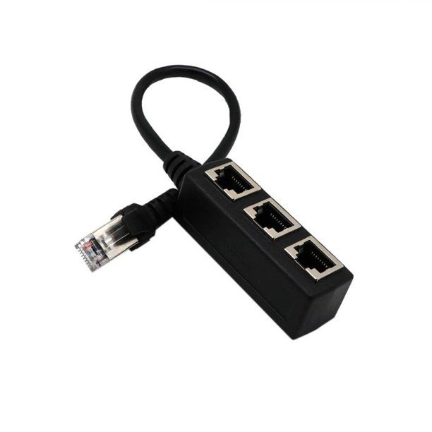 Photo 1 of RJ45 Splitter 1 Male to 3 Female Network Signal Switching Cable