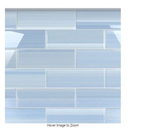 Photo 1 of Big Blue 4 in. x 12 in. Glass Tile for kitchen Backsplash and Showers (10 sq. ft./per Box)
