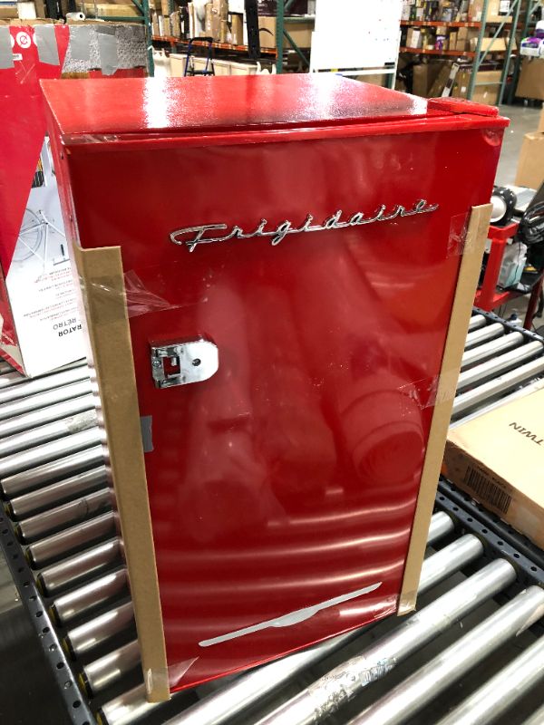 Photo 2 of Frigidaire 3.2 Cu. Ft. Retro Compact Refrigerator with Side Bottle Opener EFR376, Red