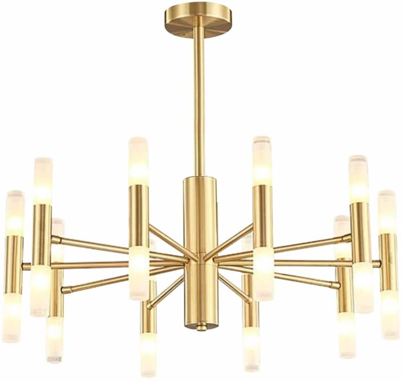 Photo 1 of BOKT Post Modern Lighting 20-Light Hanging Chandelier Lighting Island Frosted Glass Lampshade G4 Lamp Socket led Lights Fixture Flush Moun