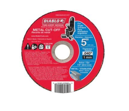 Photo 1 of 5 in. x 0.040 in. x 7/8 in. Thin Kerf Metal Cut-Off Disc