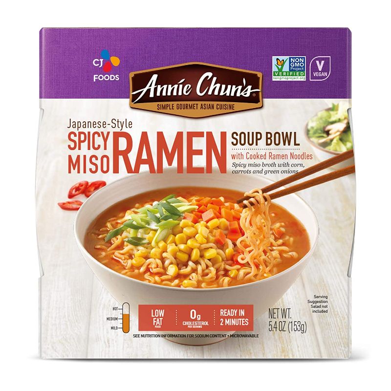 Photo 1 of Annie Chun's Spicy Miso Ramen Bowl, Non-GMO, Vegan, 5.4 Oz (Pack of 6)