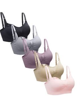 Photo 1 of Suekaphin 5PACK Nursing Bra Wireless Bra Women's Sleeping Maternity Bra Breastfeeding Bra Size Medium