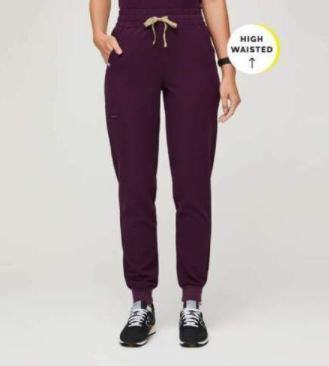 Photo 1 of NWT FIGS Women's Deep Purple High Waisted Zamora PETITE Jogger Scrub Pant XL