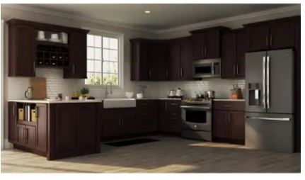 Photo 1 of Wall Bridge Kitchen Cabinet in Java set--- 10 boxes