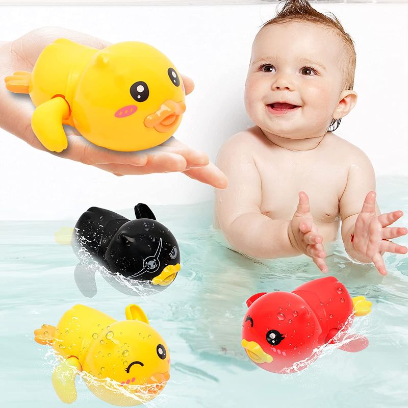 Photo 1 of Zuuics Bath Toys, Bathtub Toys for Boys Girls, Bath Toys for Toddlers, 4 Pcs Cute Swimming Duck Set, Christmas Birthday Gift for Kids Age 1 2 3 4 5
