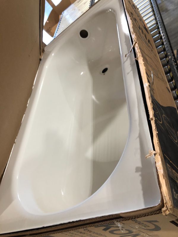 Photo 2 of Bootz Industries Aloha 5 ft. Right Hand Drain Rectangular Soaking Tub in White
