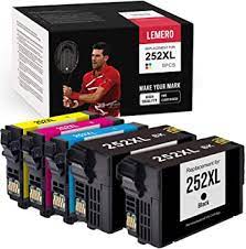 Photo 1 of LEMERO Remanufactured Ink Cartridges Replacement for Epson 252 252XL 252 XL for Workforce WF-7720 WF-7710 WF-3640 WF-3620 WF-7620 WF-7610 WF-7210 (2 Black, 1 Cyan, 1 Magenta, 1 Yellow, 5-Pack)