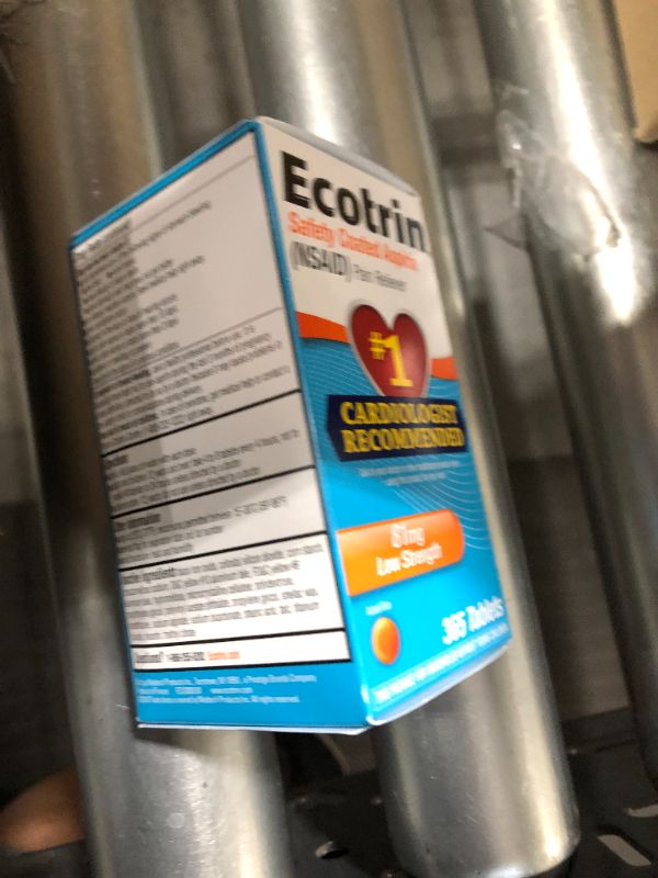 Photo 2 of Ecotrin Low Strength Aspirin , #1 Cardiologist Recommended, 81mg Low Strength, 365 Safety Coated Tablets---exp 11-2022
