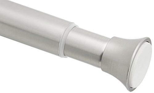 Photo 1 of AmazonBasics Adjustable Shower Curtain Tension Rod (36-54", Nickel)
