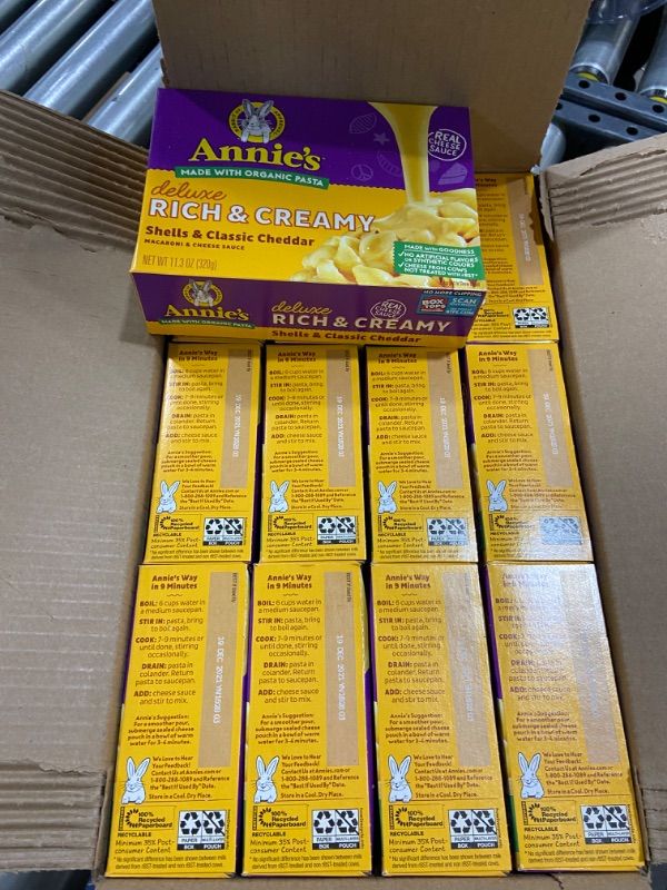 Photo 1 of Annie's Deluxe Rich & Creamy Shells & Classic Cheddar Macaroni & Cheese Sauce, 11.3 oz (12pk)
BEST BUY 11/17/2021